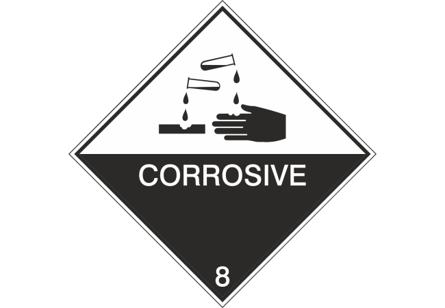 Sticker Corrosif Transport Maritime - Norme IMO