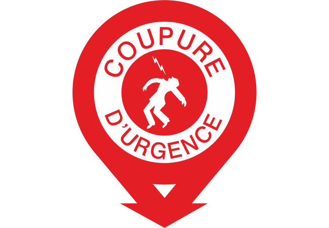 Sticker Coupure d'Urgence - Signalisation Sécurité