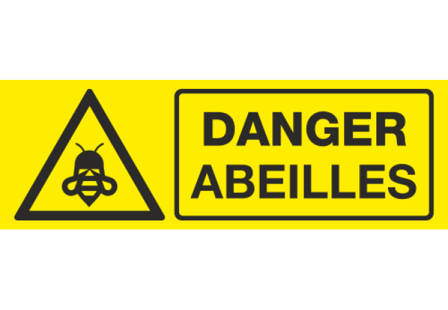 Sticker Danger Abeilles - Signalétique d'Avertissement