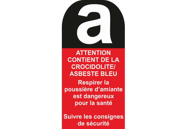Sticker Danger Amiante – Signalétique Bleu