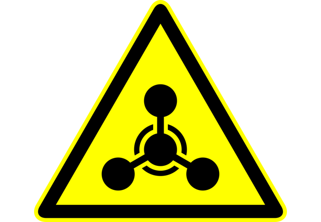 Sticker Danger Arme Chimique – Signalétique ISO