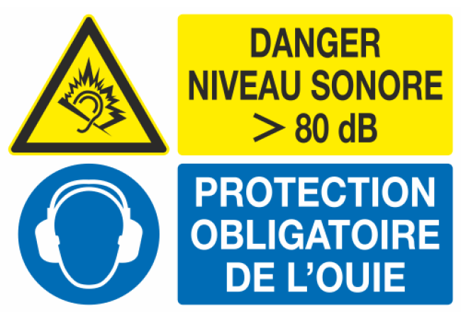 Sticker Danger Bruit - Protection Auditive Obligatoire