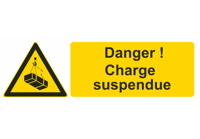 Sticker Danger – Charge Suspendue ISO 7010
