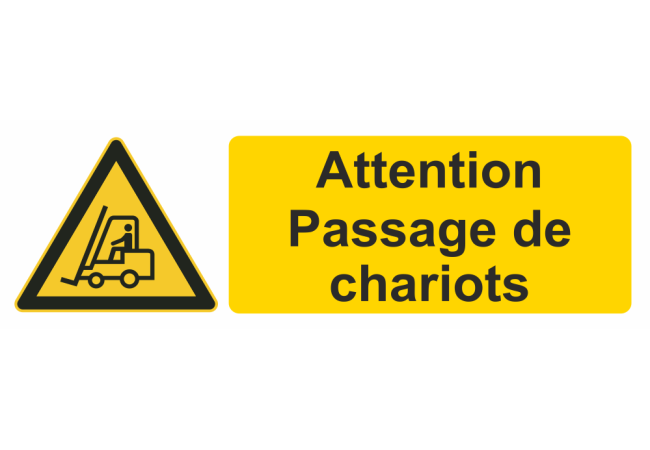 Sticker Danger Chariots de Manutention – Signalétique Avertissement