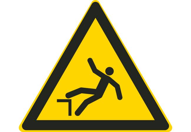 Sticker Danger Chute - Signalétique Avertissement
