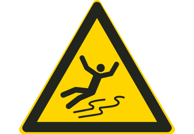 Sticker Danger Dérapage - Signalétique Adhésive