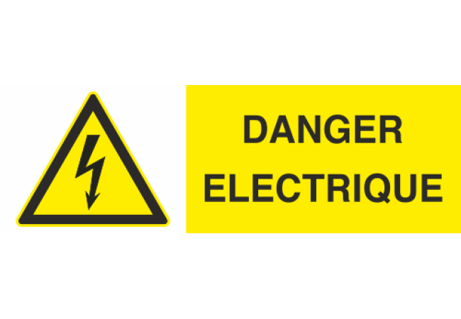 Sticker Danger Électrique – Signalétique Avertissement