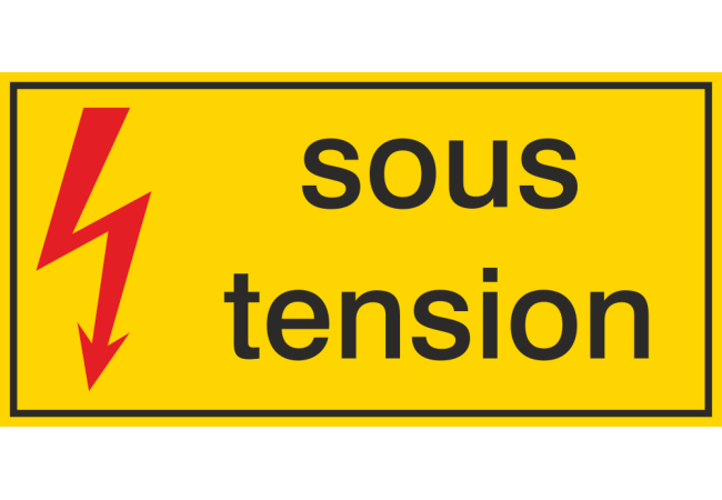 Sticker Danger Électrique Sous Tension
