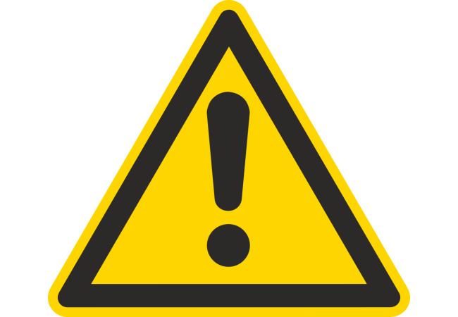 Sticker Danger Général ISO 7010 W001
