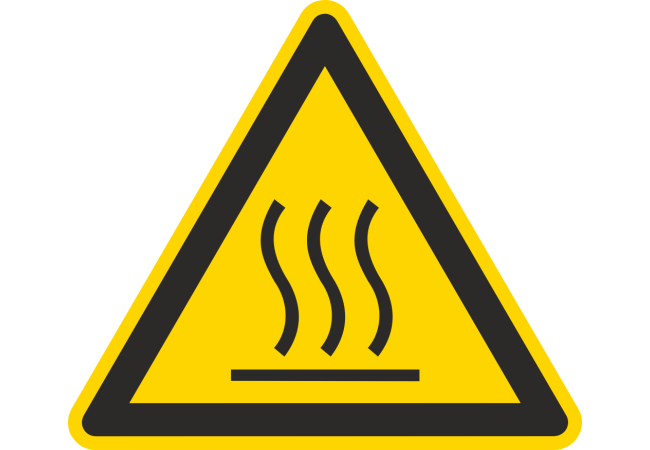 Sticker Danger Haute Température – Norme ISO 7010