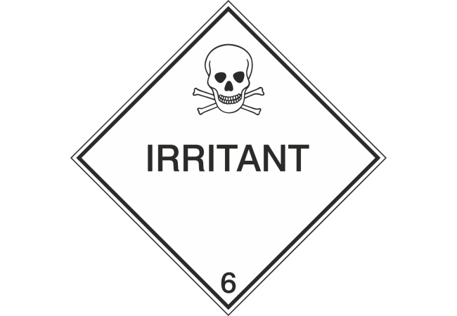 Sticker Danger Matière Irritante – Transport Maritime
