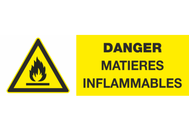 Sticker Danger Matières Inflammables - Signalétique