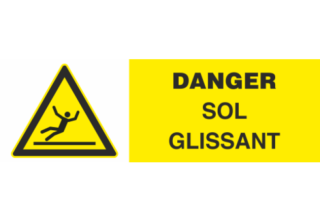 Sticker Danger Sol Glissant - Signalétique d'Avertissement