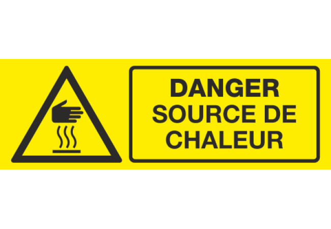 Sticker Danger Source de Chaleur - Avertissement
