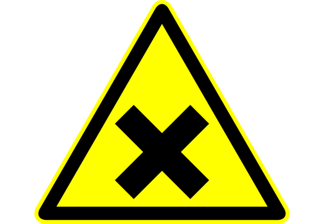 Sticker Danger Toxique ISO 7010 - Signalisation Professionnelle