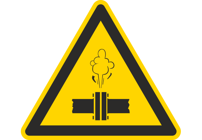 Sticker Danger Vapeur Chaude - Signalétique Industrielle