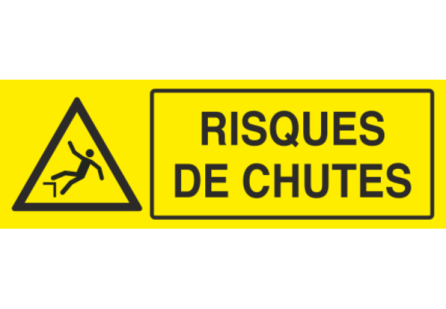 Sticker d'avertissement Risques de chutes