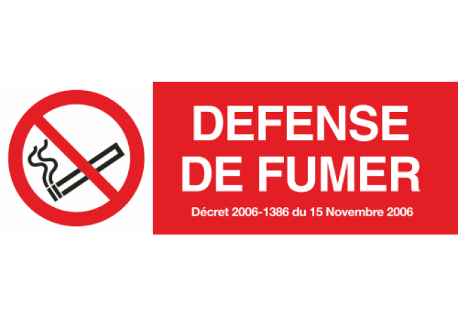 Sticker Défense de Fumer - Signalétique Anti-Tabac