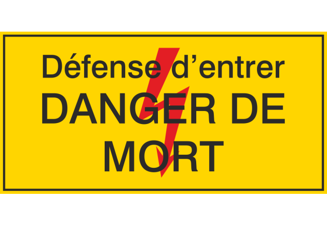 Sticker Défense d'Entrer - Danger de Mort