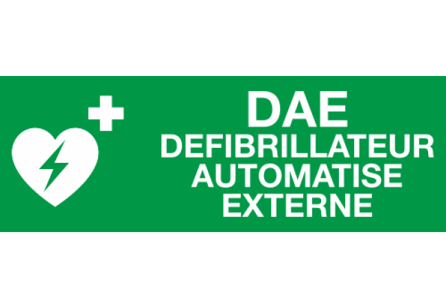 Sticker Défibrillateur DAE – Signalisation Secours