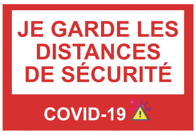 Sticker Distance de Sécurité COVID-19