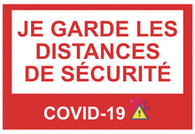 Sticker Distance de Sécurité COVID-19