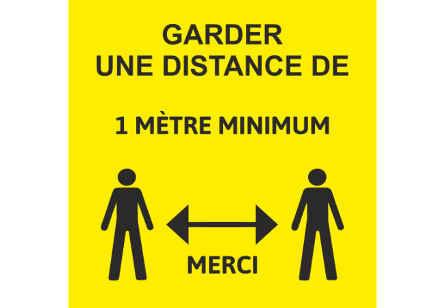 Sticker Distance Sanitaire – Respect des 1m50