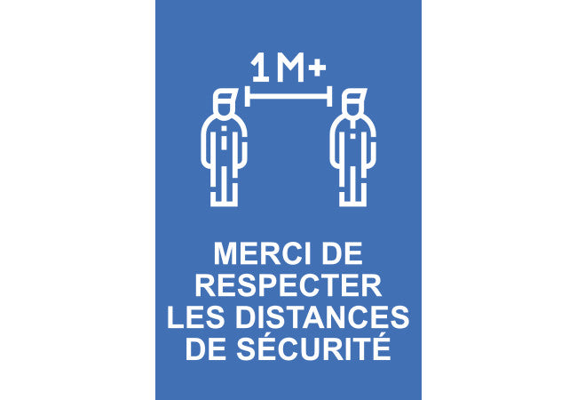 Sticker Distance Sécurité Sanitaire - Signalétique COVID