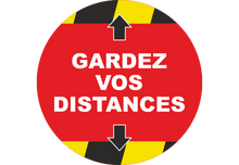 Sticker distanciation sociale rond – Signalétique COVID-19