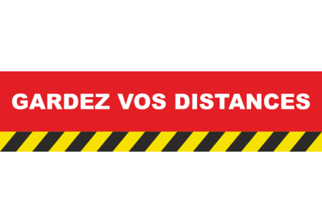 Sticker Distanciation Sociale - Signalétique COVID-19