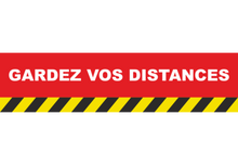 Sticker Distanciation Sociale - Signalétique COVID-19