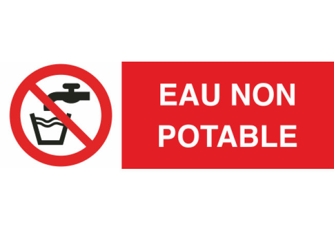 Sticker Eau non potable – Signalétique claire