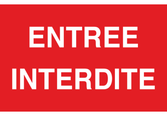 Sticker Entrée Interdite - Signalisation d'Interdiction