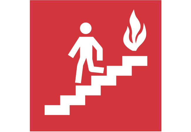 Sticker Escaliers d'Évacuation Incendie