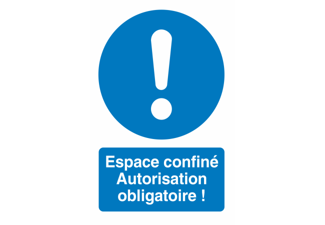 Sticker Espace Confiné - Autorisation Obligatoire