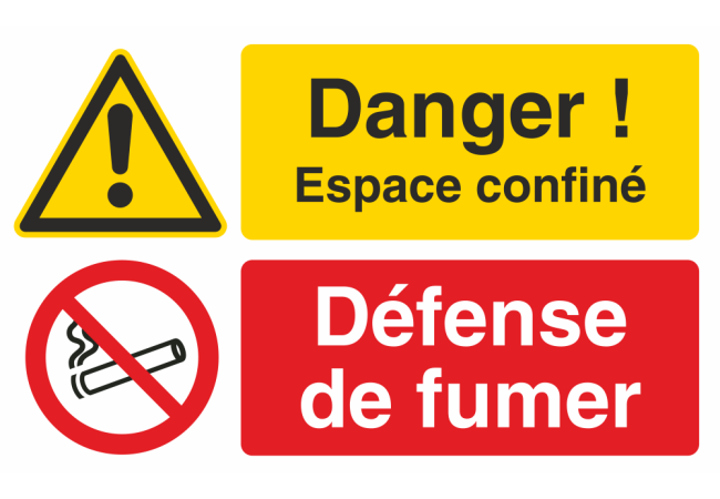 Sticker Espace Confiné Défense de Fumer