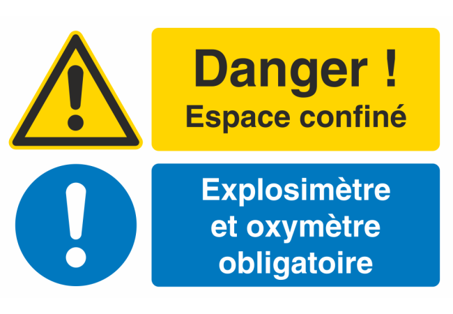 Sticker Espace Confiné - Équipements Obligatoires