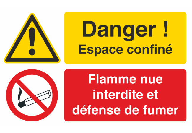 Sticker Espace Confiné - Flamme Nue Interdite
