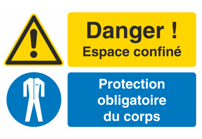 Sticker Espace Confiné - Protection Obligatoire