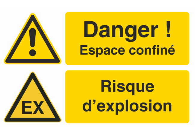 Sticker Espace Confiné - Risque d'Explosion