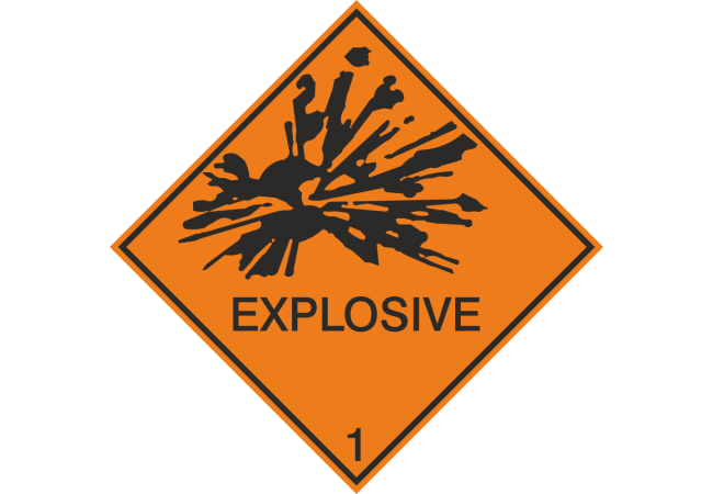 Sticker Explosif Transport Maritime - Norme IMO