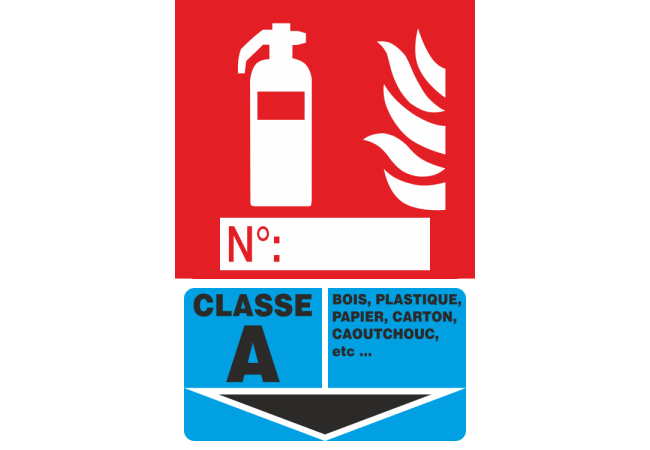 Sticker Extincteur Classe A – Signalétique Incendie