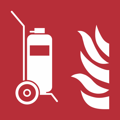 Sticker Extincteur sur Roues - Norme ISO 7010 F009