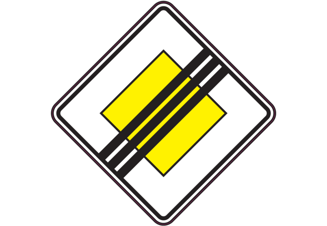 Sticker Fin de Priorité - Signalisation Routière