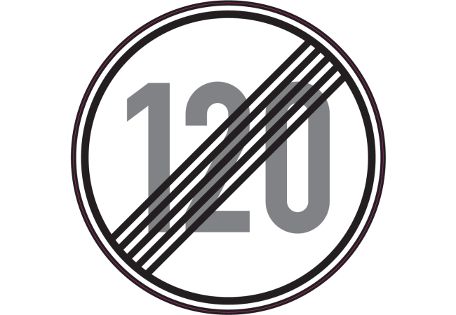 Sticker Fin Limitation Vitesse 120 km/h