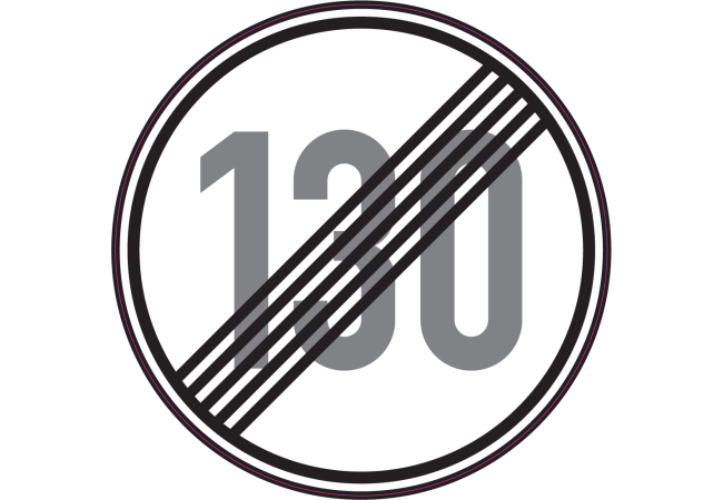 Sticker Fin Limitation Vitesse 130 km/h
