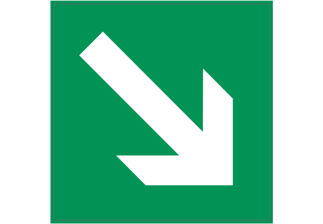 Sticker Flèche Directionnelle Bas Droite - Signalétique