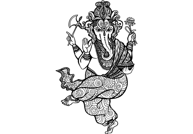 Sticker Ganesh Zen - Décoration Spirituelle