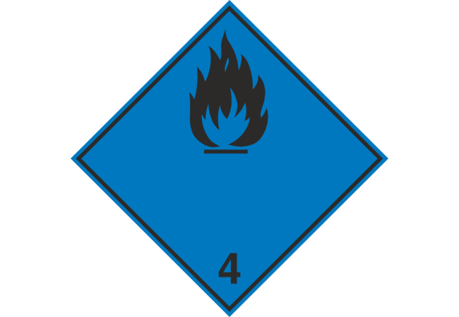 Sticker Gaz Inflammables au Contact de l'Eau