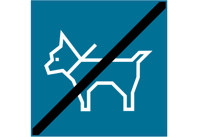 Sticker Interdiction Accès aux Chiens
